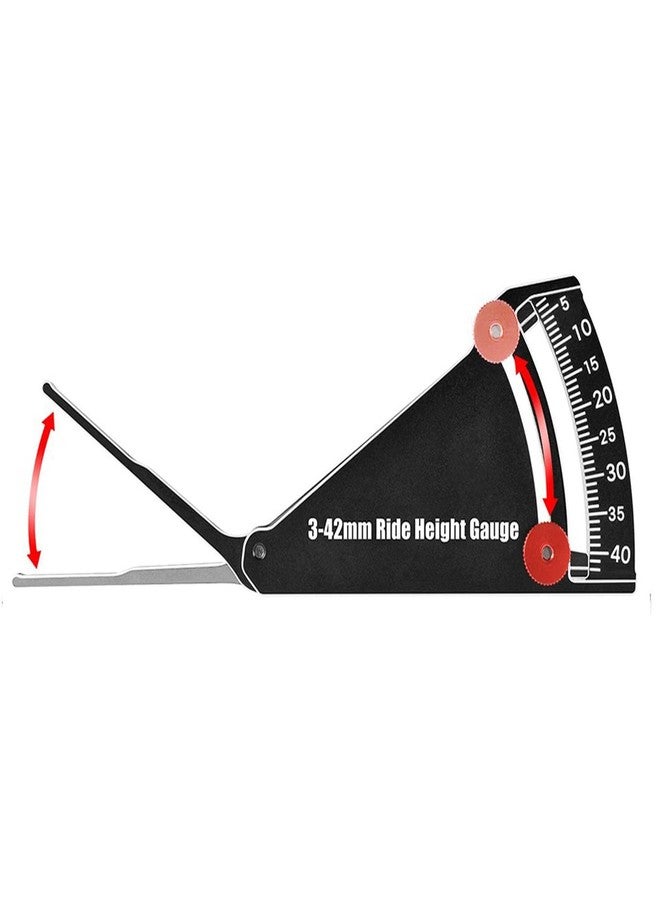Hobbymall RC Car Ride Height Gauge Aluminum RC Car Wheel Height Rim Camber 3-42mm Adjustable Measuring Ruler - Image 3